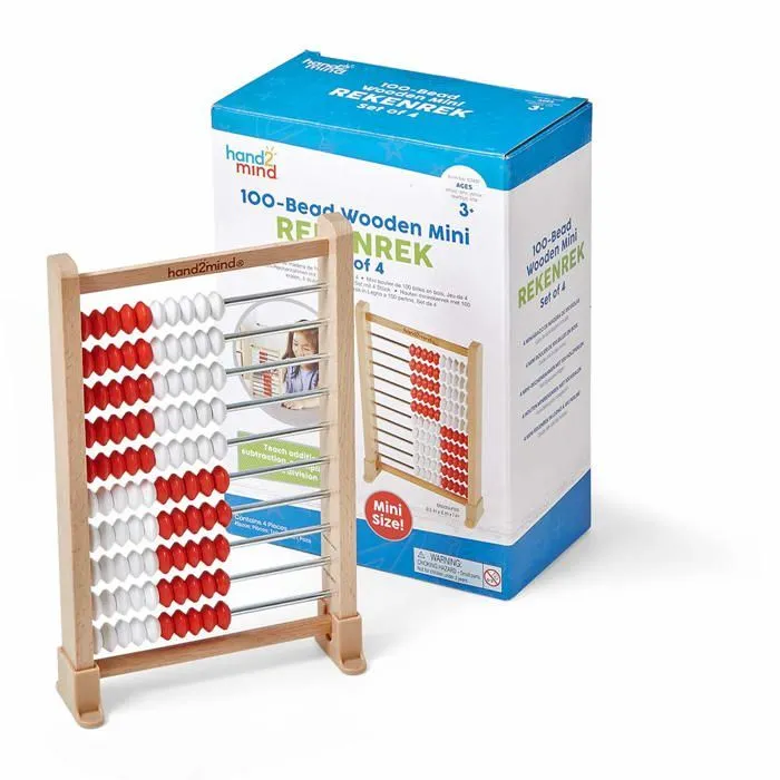 Boulier - circuit a boule Learning resources - 93383 - Lot de 25 mini perles 100 perles Multicolore-0