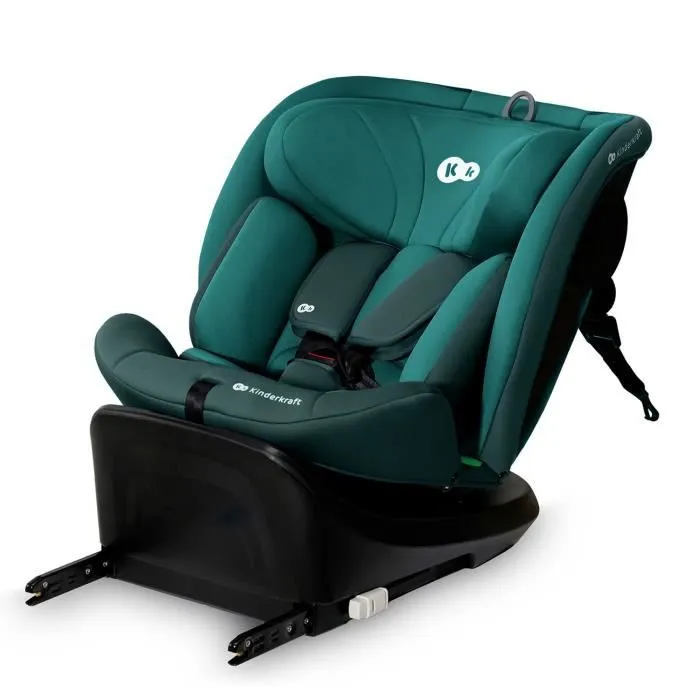 Siège auto I-size 40-150 cm - KINDERKRAFT I-GROW - Siège pivotant 360 - Base intégrée avec isofix - Appui-tête réglable - Vert-0
