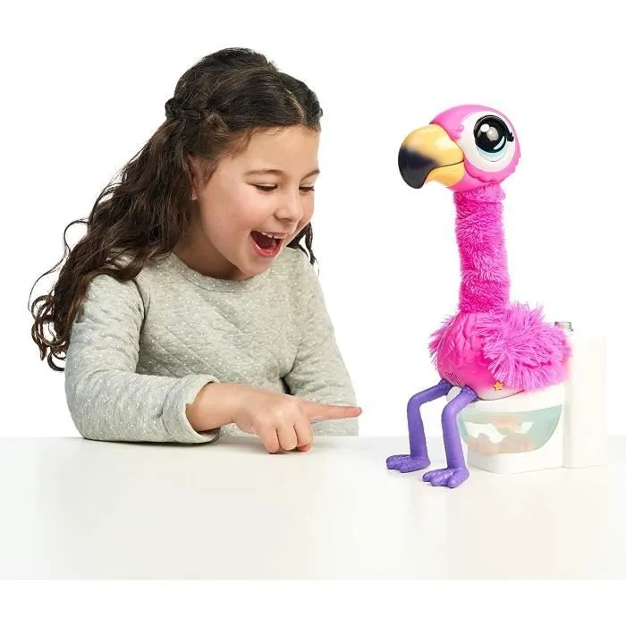 Little Live Pets Gotta Go Flamingo- Le Nouveau Jouet Flamant Rose interactif Qui Danse, Chante et Fait Caca, 26222-1