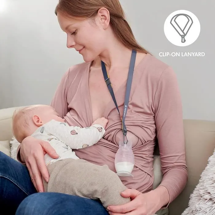 Medela recueil-lait en silicone pour mamans allaitantes, collecteur de lait en silicone, recueil-lait avec socle-ventouse et couverc-1