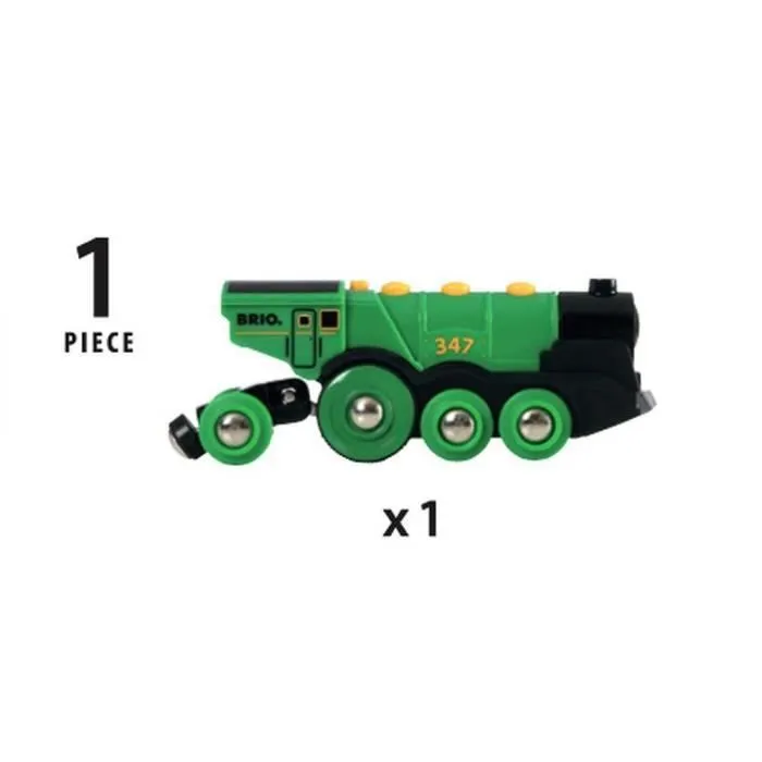 Locomotive Verte Puissante à Piles - BRIO - Circuit de train en bois - Accessoire son & lumière - Dès 3 ans-4
