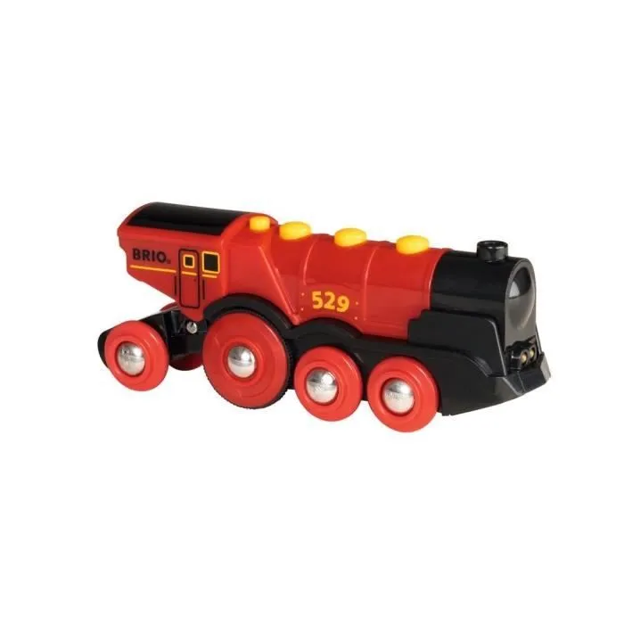 Locomotive Rouge Puissante à piles BRIO - Circuit de train en bois - Ravensburger - Dès 3 ans - 33592-1