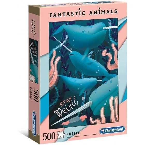 Puzzle Animaux Fantastiques - CLEMENTONI - Narval - 500 pièces - Mixte - Enfant-0