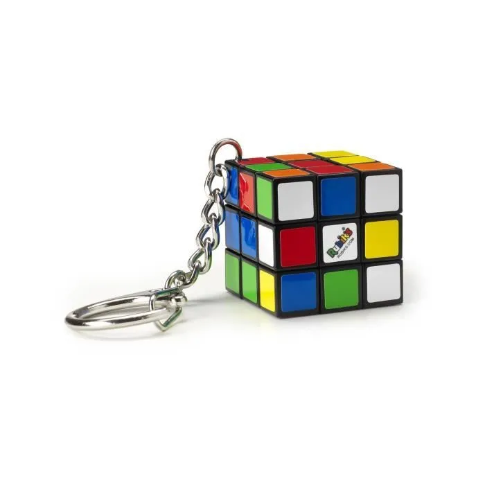 Jeu casse-tête Rubik's Cube 3x3 porte-clés - RUBIK'S - Multicolore - Adulte - Garantie 2 ans-0