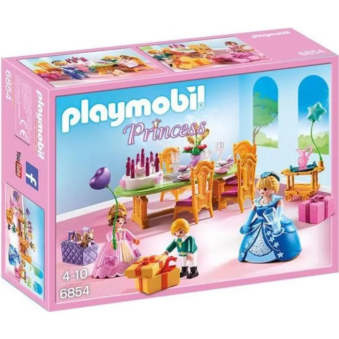 PLAYMOBIL - Princess - Salle à Manger pour Anniversaire Princier - Contient 3 personnages - 4 ans et plus-0