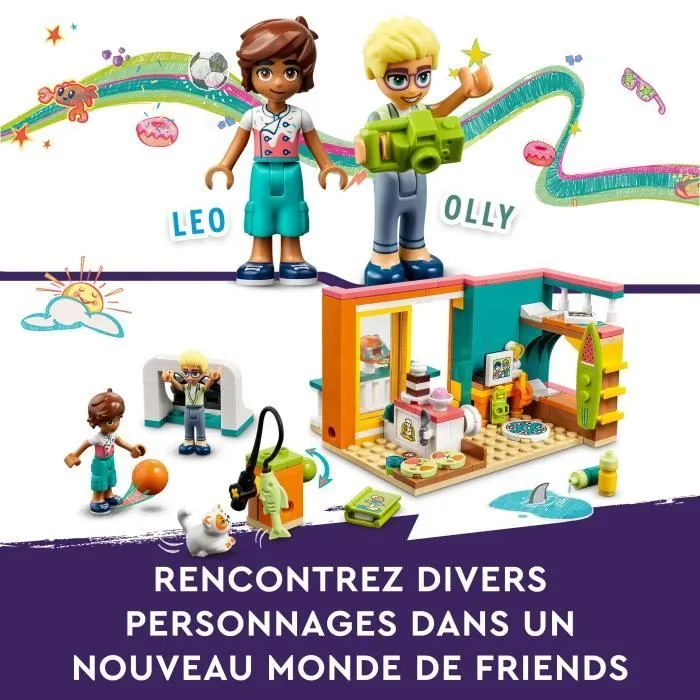 LEGO® Friends 41754 La Chambre de Léo, Jouet sur la Pâtisserie, avec Mini-Poupée-4
