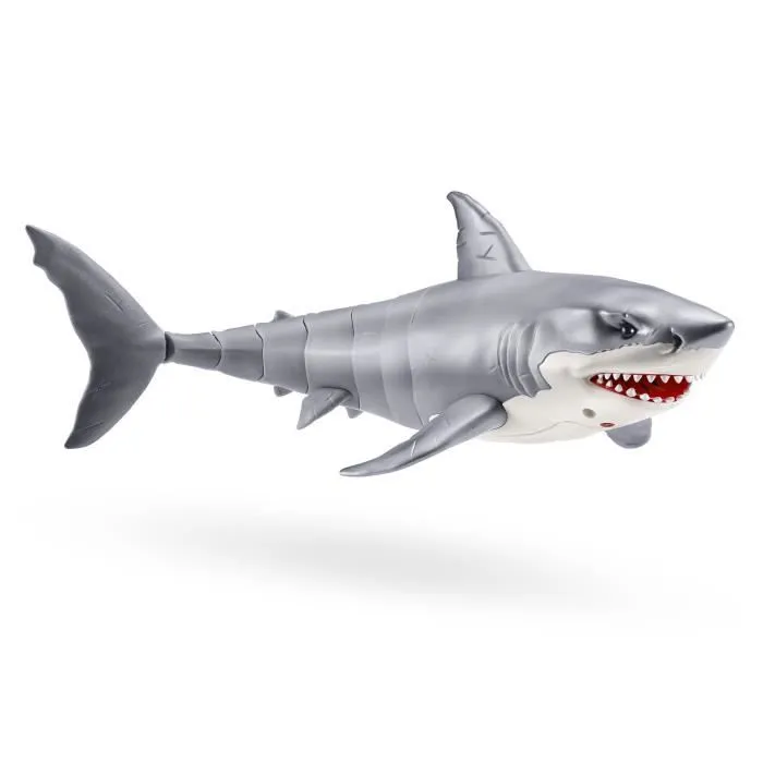 Jouet Interactif - ZURU - Shark Attack Robo Alive - Grand requin blanc avec mouvements réalistes et yeux brillants-7