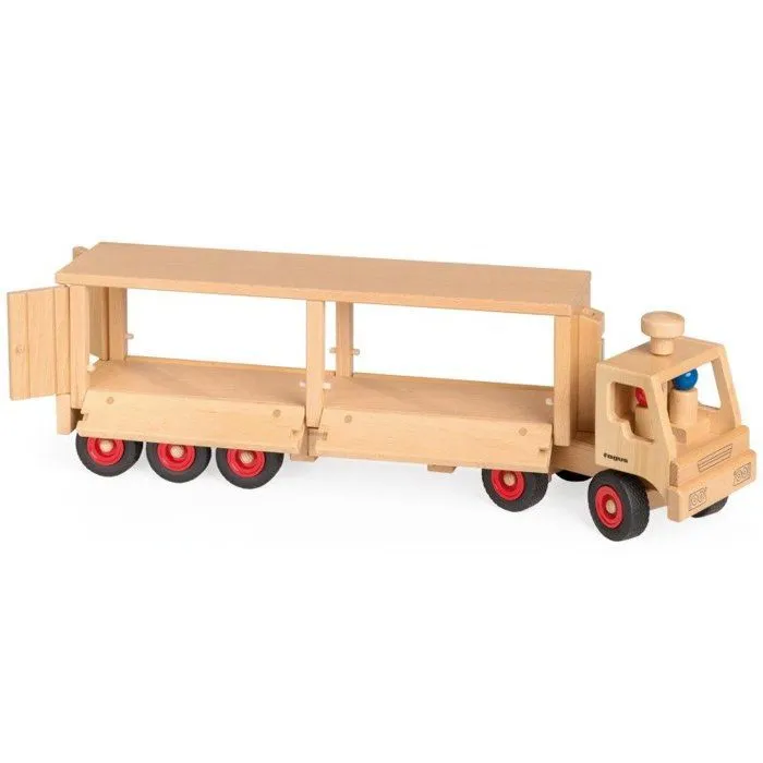 Camion semi-remorque - Fagus - 1081 - Bois de hêtre massif - Amovible - 2 personnages inclus-3
