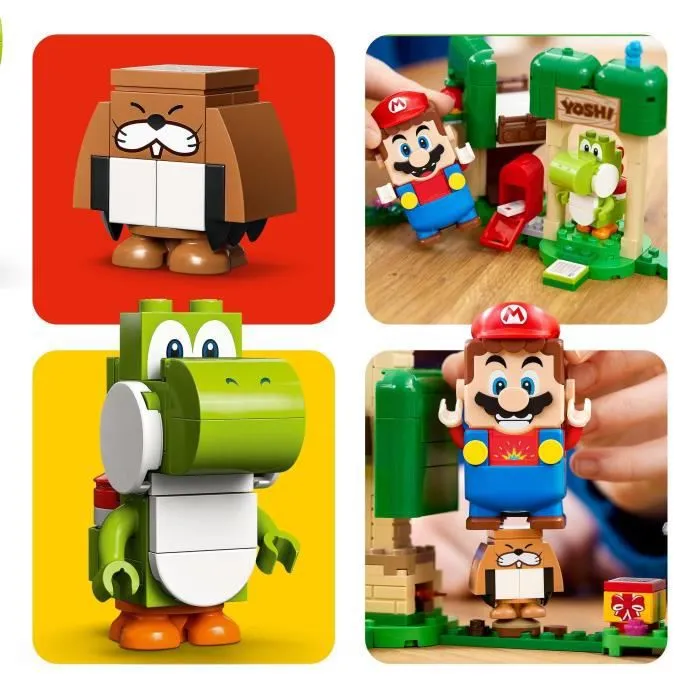 LEGO 71406 Super Mario Ensemble d’Extension La Maison Cadeau de Yoshi, Jouet Super Mario, Figurine, avec Manège, Enfants 6 Ans-2