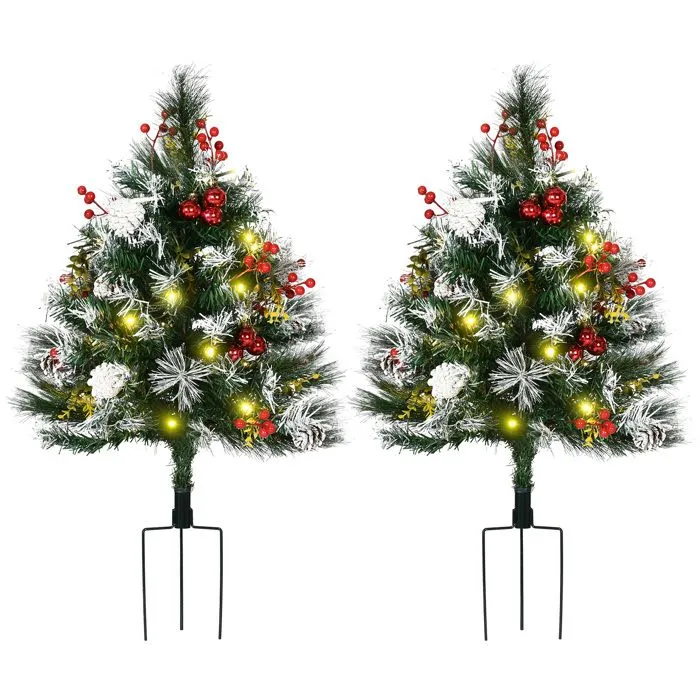 HOMCOM - Sapin de Noël - PVC - 40x40x75cm - Vert-0