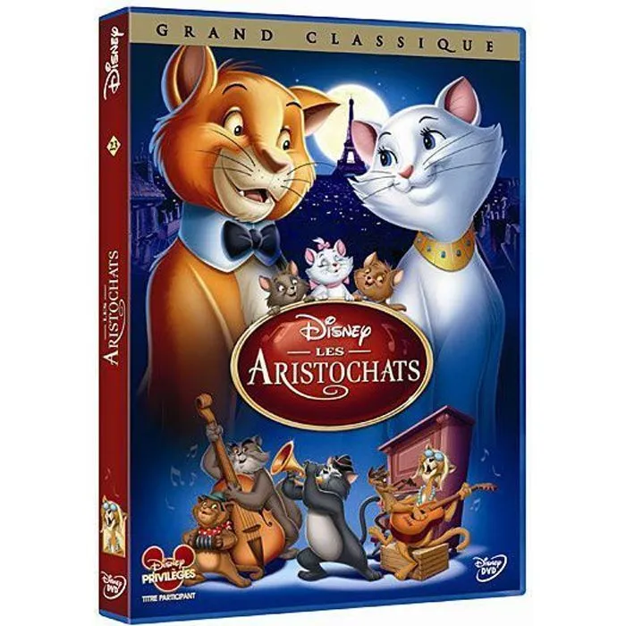 DVD Les aristochats - DISNEY CLASSIQUES - Reitherman Wolfgang - Enfant - Français - Dessin animé-0
