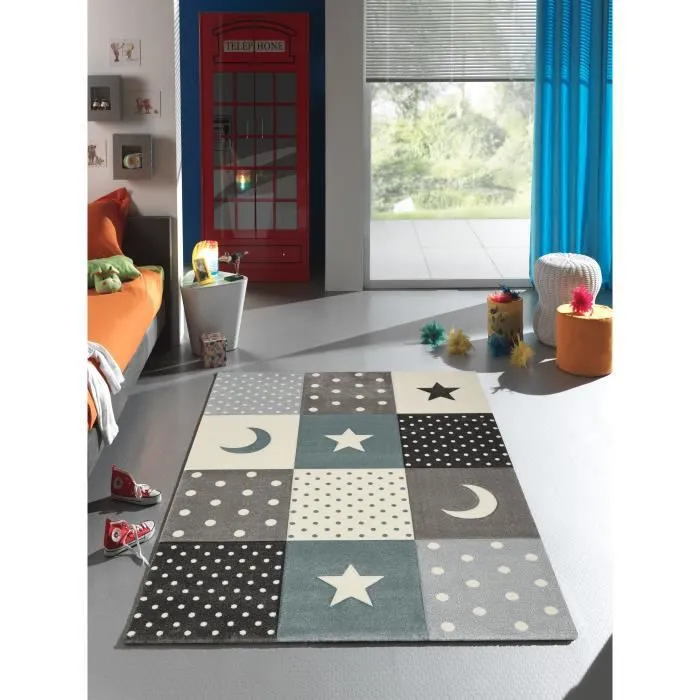 Tapis enfant - Pastel Kids - Bleu - 120x170 cm - Rectangle - Intérieur- THE CARPET-2