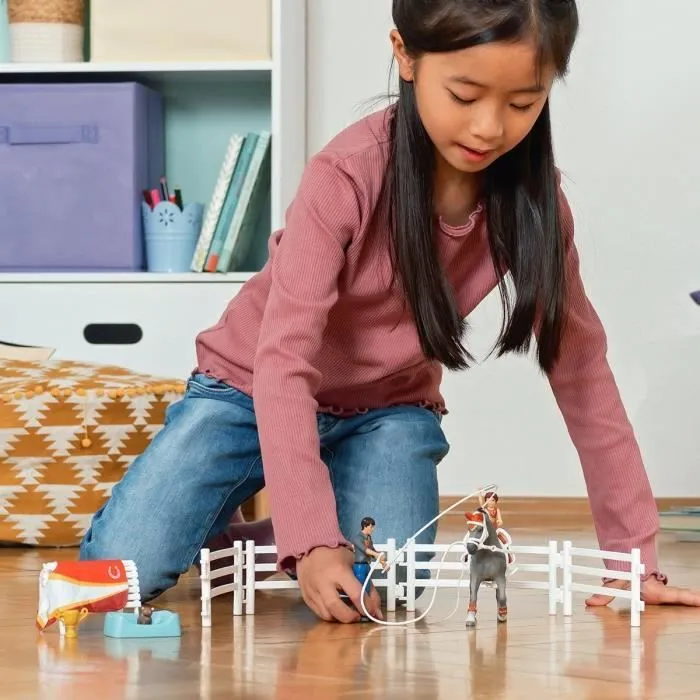 Coffret d'entraînement à la voltige de Mia, coffret schleich avec 18 éléments inclus dont 1 cheval schleich et 2 personnages,-2