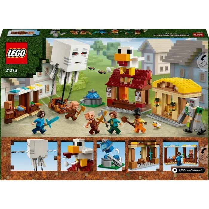 LEGO Minecraft 21273 Les Ghasts à l’Attaque du Village - Jeu pour garçon dès 10 ans-5