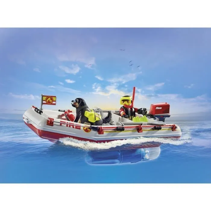 PLAYMOBIL 71464 Bateau de pompier et scooter des mers - Action Hereos - Les pompiers - Dès 4 ans-2
