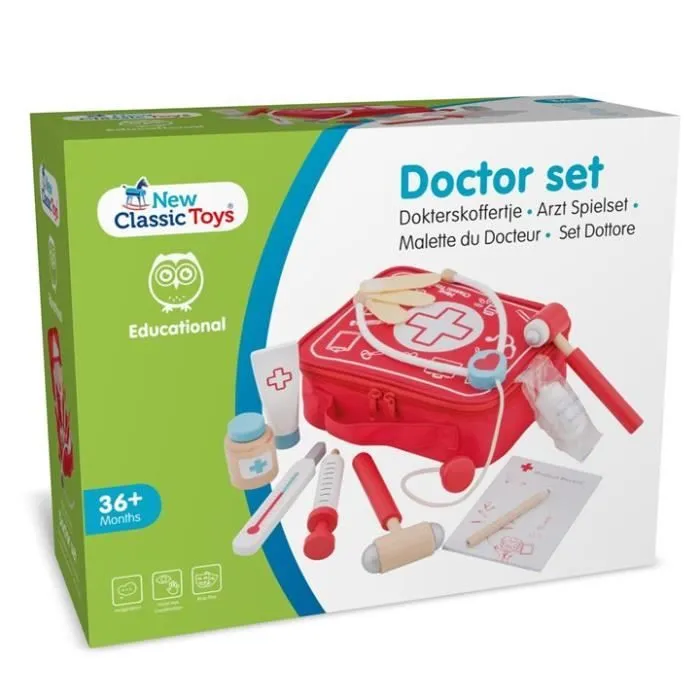 New Classic Toys Mallette docteur, 18291 - Rouge-3
