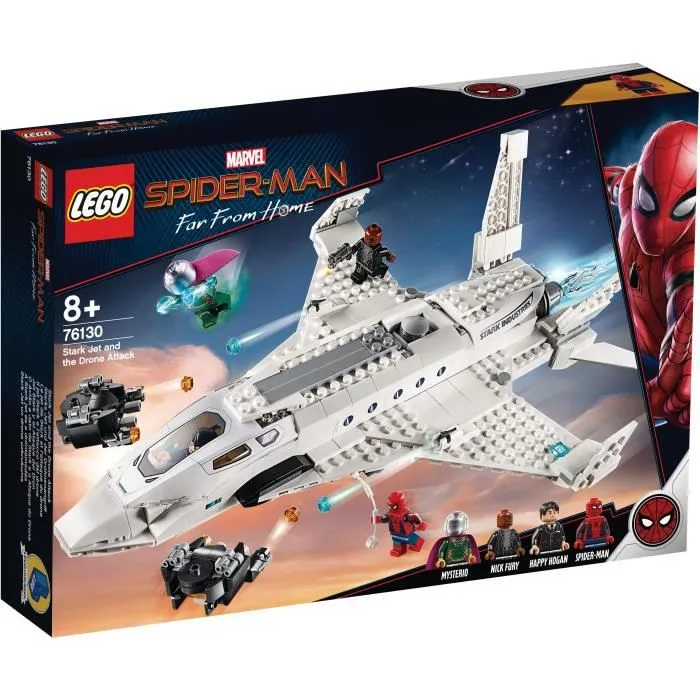 LEGO® Super Heroes Marvel Spider-Man 76130 L'attaque de Spider Man avec le jet de Stark - Spider-Man Homecoming - Jeu de constructio-0
