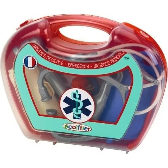 Mallette Docteur - ECOIFFIER - Mixte - A partir de 18 mois - 14 accessoires indispensables-0