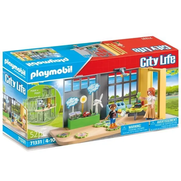 PLAYMOBIL 71331 Classe éducative sur l'écologie, City Life, L'école, 52 pièces, Dès 4 ans-0