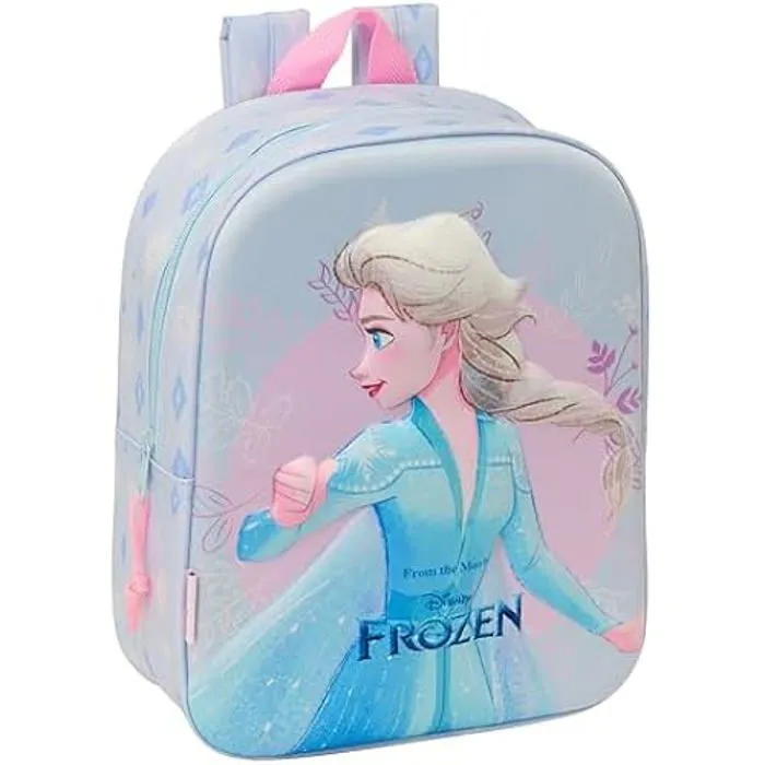 Sac à dos crèche 3D FROZEN - SAFTA - La Reine des neiges - Rouge - Adapté au chariot-0