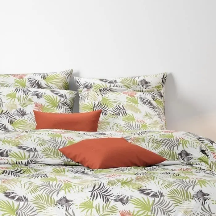 Housse de couette 220x240 cm + 2 taies d'oreiller 63x63 cm 100% Coton 57 fils Tokyo-1