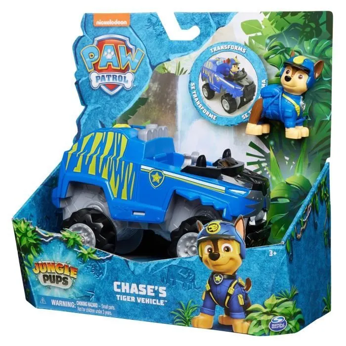 VEHICULE + FIGURINE CHASE JUNGLE PUPS La Pat' Patrouille-8