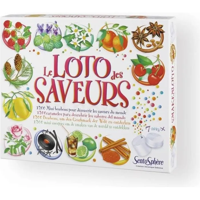 SENTOSPHERE Loto des Saveurs - Jeu pour Enfant - Reconnaître 30 saveurs - Dès 6 ans-0