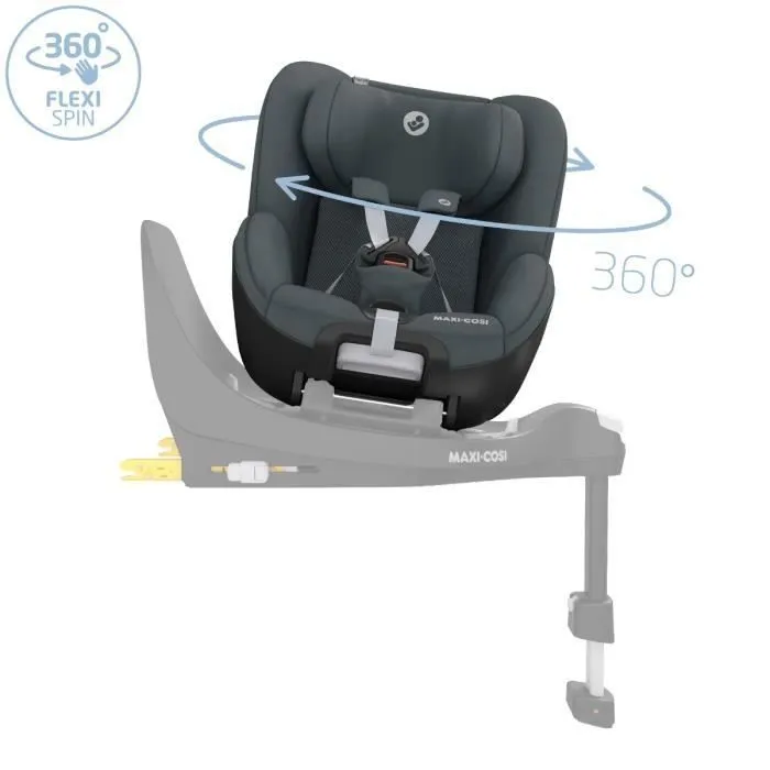 MAXI-COSI Siège Auto Pearl 360, de 3 mois à 4 ans, Rotatif, i-Size, Authentic Graphite-2