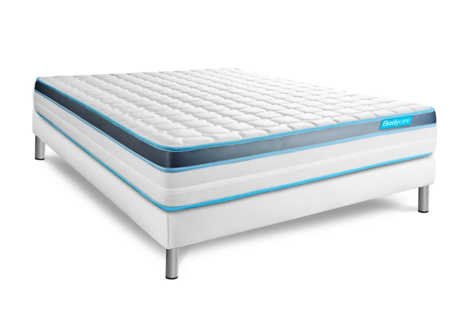 Ensemble sommier matelas 140x190 BodyFit Mémoire de forme - Ferme - Coutil micro perforé ultra-respirable-2