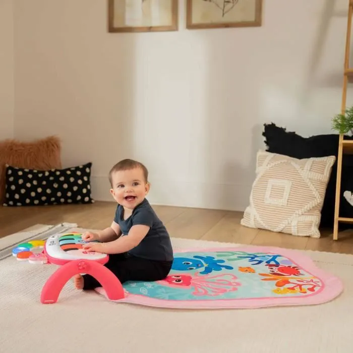 BABY EINSTEIN Tapis de sol éveil bébé fille évolutif 4-en-1 -Kickin’ Tunes- jouet piano, arche jouets sensoriels, multilingue-6
