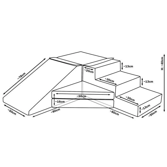 Blocs en mousse - Non spécifié - Set de 4 - Couleurs différentes - Sécurisés - Haute élasticité-4