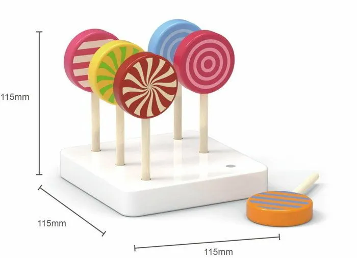Jouet - VIGA - Lollipop 6pcs Set - 6 sucettes colorées - Écologique - Non toxique-2