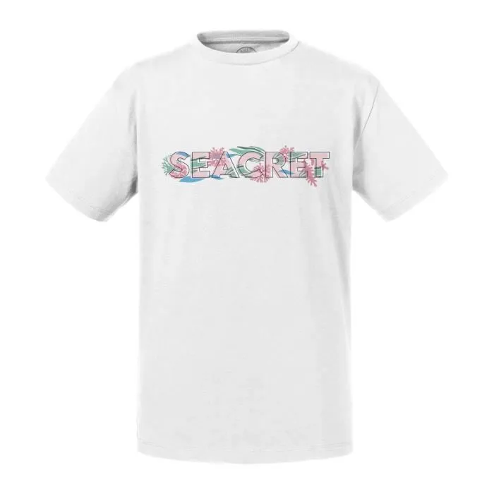 T-shirt Enfant Blanc Seacret Mer recifs corail Plongée sous marine-0