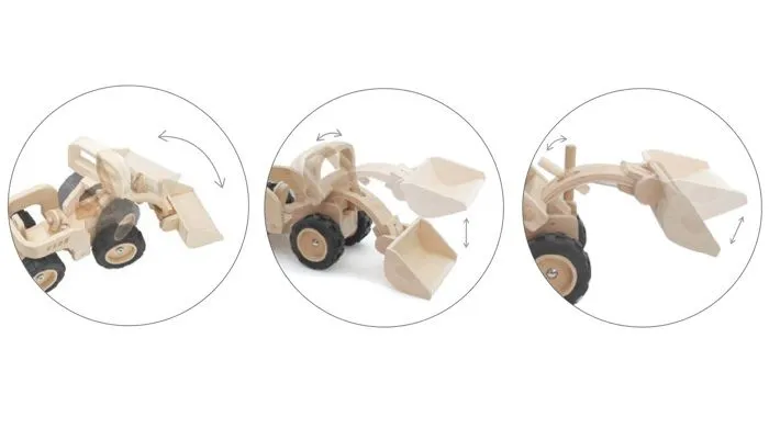 Jouet en bois Bulldozer PLAN TOYS pour enfant de 3 ans et plus-2