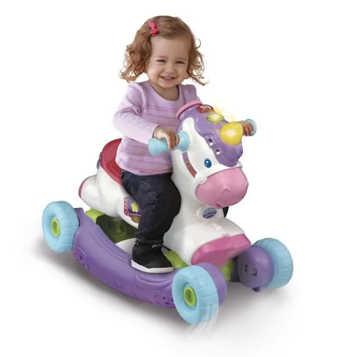 Porteur à Bascule - VTECH BABY - Cléo Ma Licorne Basculo 2en1 - Parlant et Lumineux - Rose-1