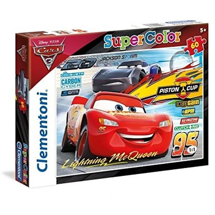 Puzzle Cars 3 - Clementoni - 60 pièces - Pour enfants de 3 ans et plus-0