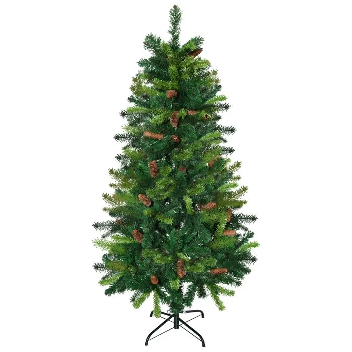 HOMCOM - Sapin de Noël - PVC - 60x60x150cm - Vert-0