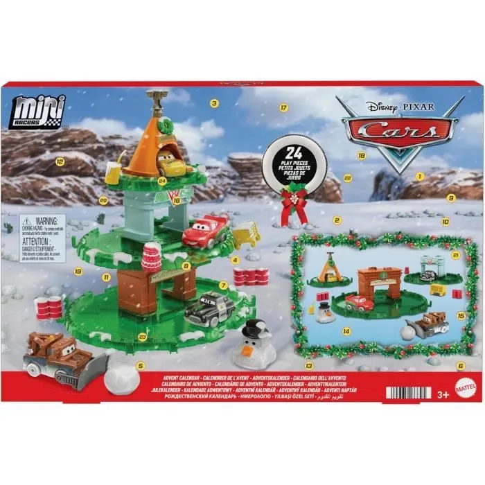 Calendrier de l'Avent Mini Racers Disney Pixar Cars HXT34-0