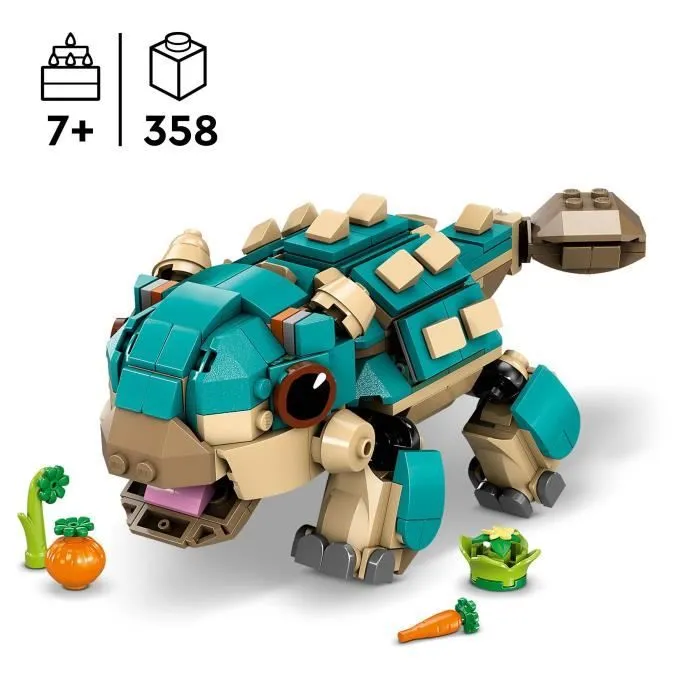 LEGO® Jurassic World 76962 Bébé Bumpy, l’ankylosaure - Pour les fans de La Colo du Crétacé-1