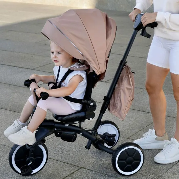 Tricycle évolutif LIONELO Tris Plus - Vélo poussette - Siège réversible & réglable - Jusqu'à 25 Kg - Gris-1