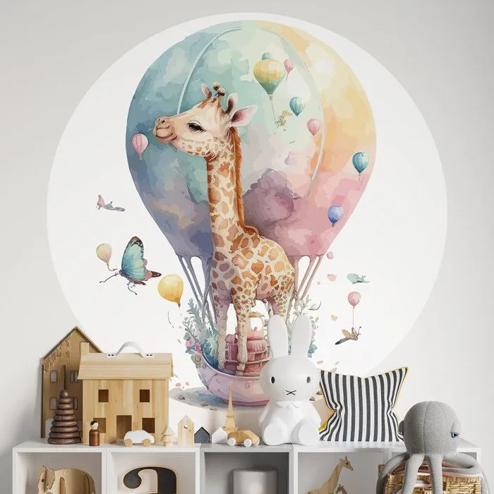 Sticker mural - Girafe - 120 cm - Adhésif MAT - Décoration murale - Enfants-0