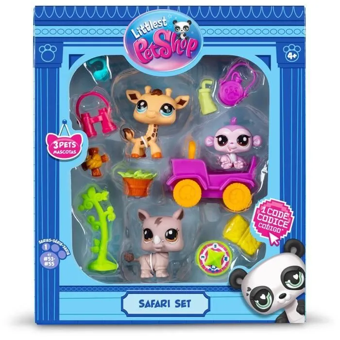 BANDAI - Littlest Pet Shop - Pack Safari - 3 animaux et accessoires - BF00524-3