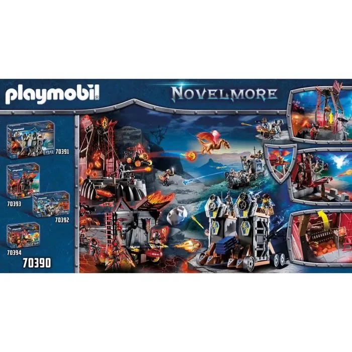 PLAYMOBIL - 70390 - Novelmore - Mine de lave des chevaliers Burnham Raiders-2