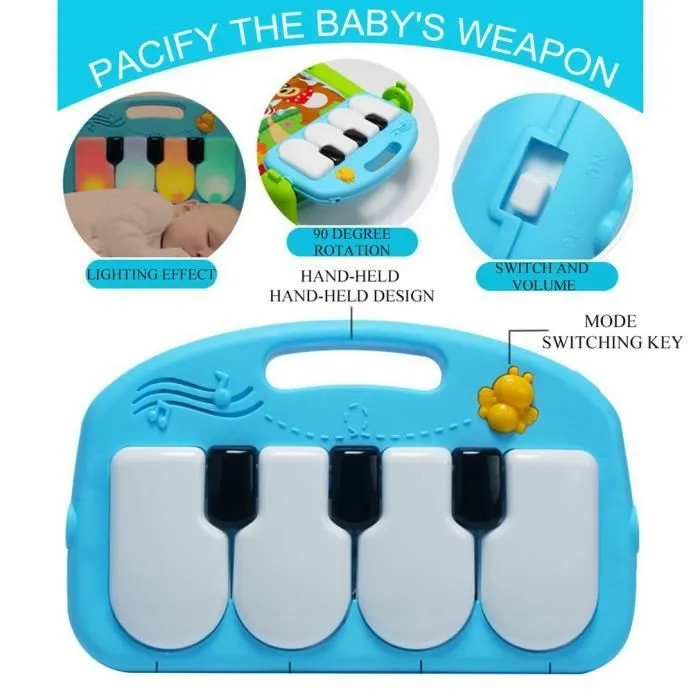 tapis de jeu bébé multifonction bambin gym jouet plancher ramper couverture tapis avec musique piano pédale fitness cadre-3