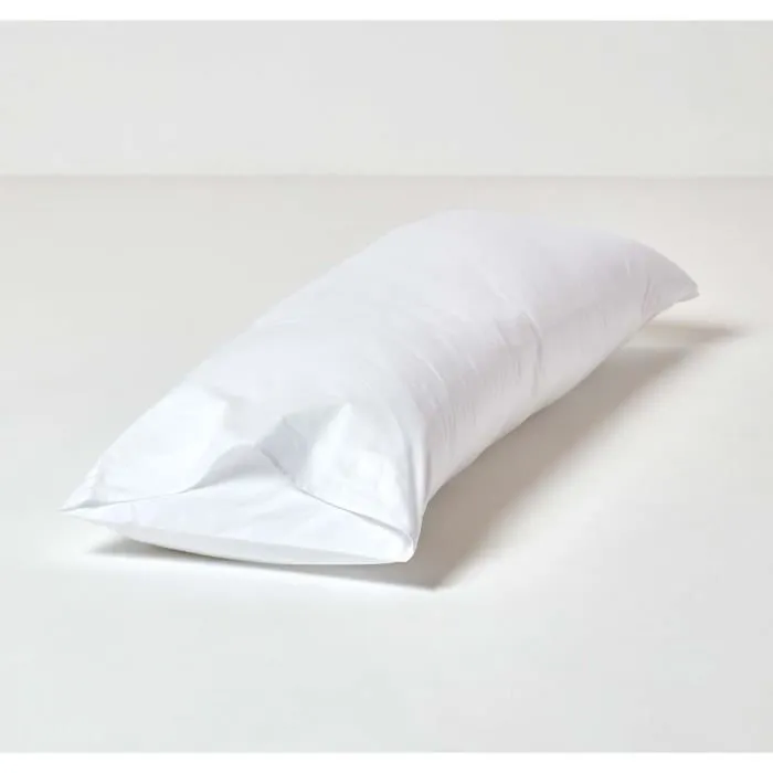Taie de Traversin - Coton - 200 fils - Hypoallergénique - 50 x 140 cm - Blanc-3