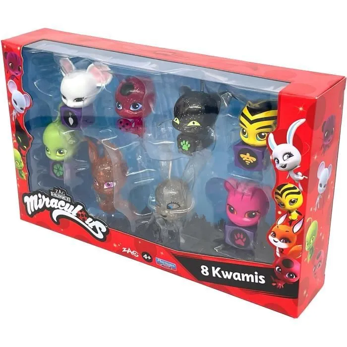 Bandai - Miraculous - Pack de 8 kwamis – Collection de Mini-figurines - P50532-3