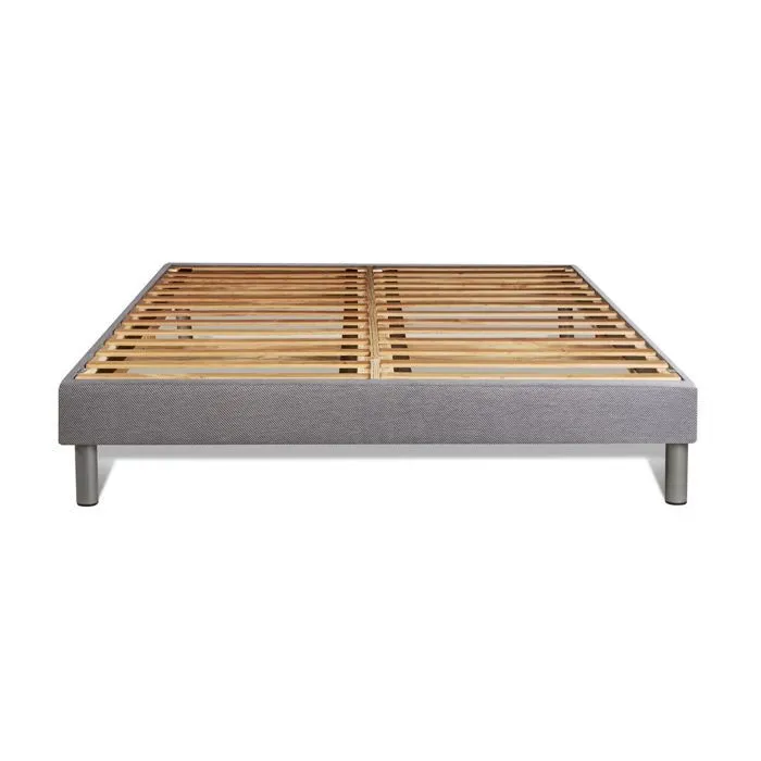 Ensemble sommier matelas 140x200 BodyMax Mémoire de forme et micro ressorts ensachés - 26 cm - Equilibré - sommier kit gris + 2 orei-5