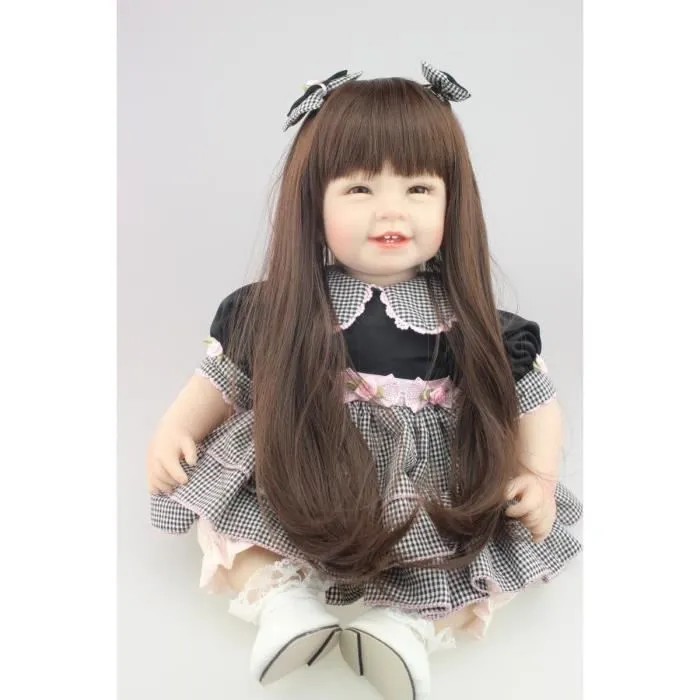 Poupée Reborn - NPK - 55 cm - Silicone Souple - Corps en Coton - Jouet pour Fille-3