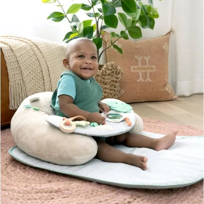 INGENUITY Tapis d’éveil 4 en 1 Petit Ourson, Coussin de support pour apprentissage de la position assise-3
