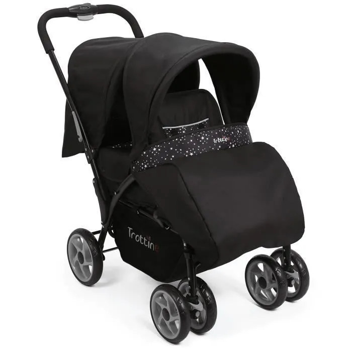 TROTTINE Poussette double TWINBI Noir Etoile-1